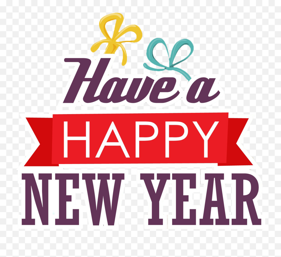 New Year Png - Happy New Year Text Png,Happy New Year Transparent Background