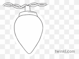 Christmas Light Fairy Lights Eyfs Ks1 Black And White Rgb - Line Art png