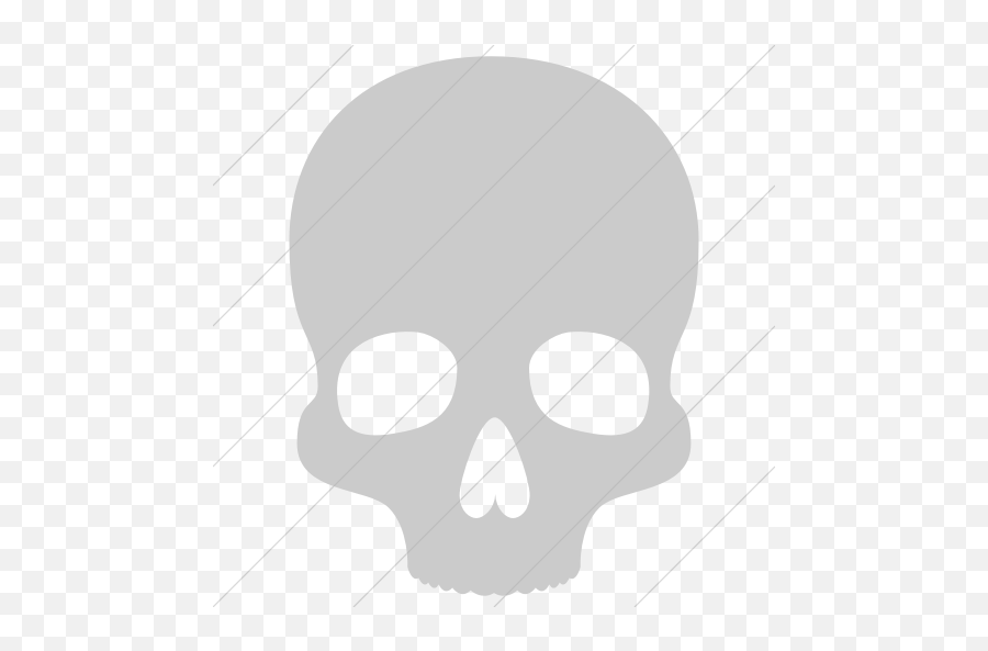 Iconsetc Simple Light Gray Raphael Skull Icon - Skull Png,Skull Icon Png