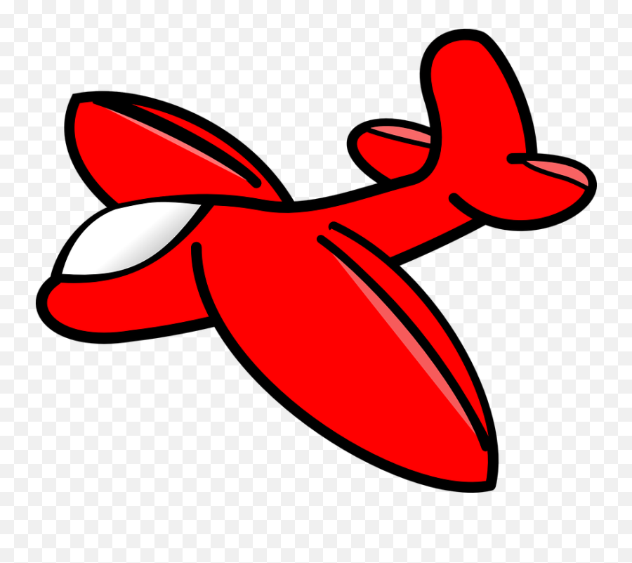 Plane Red Cartoon - Red Plane Clipart Png,Cartoon Plane Png