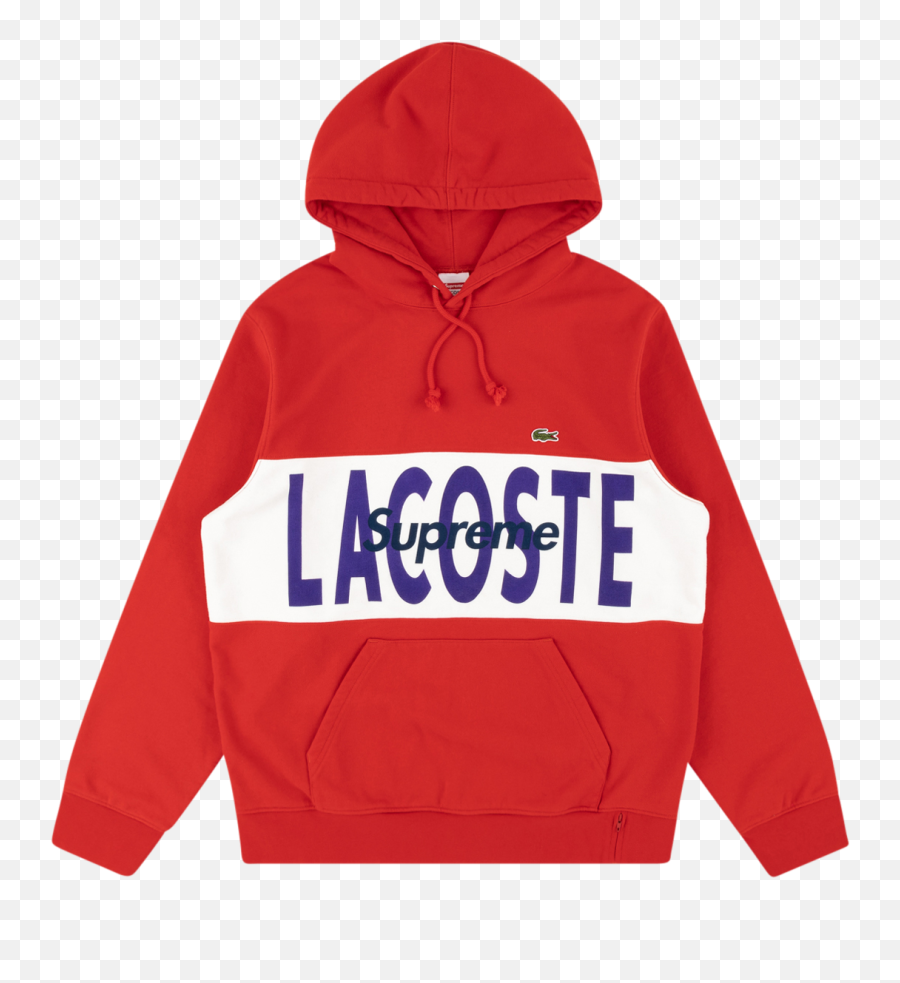 Supreme Lacoste Logo Panel Hoodie Png