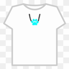 Paw Print Necklace - Aqua Roblox png