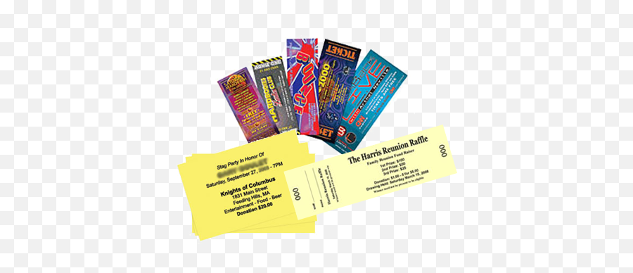 Event Ticket Printing Png Raffle Tickets