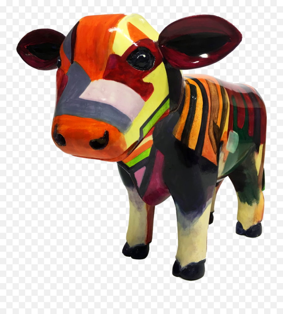 Barney Painted Sculpture Southwest Art Tucson Gallery - Cow Png,Barney Png