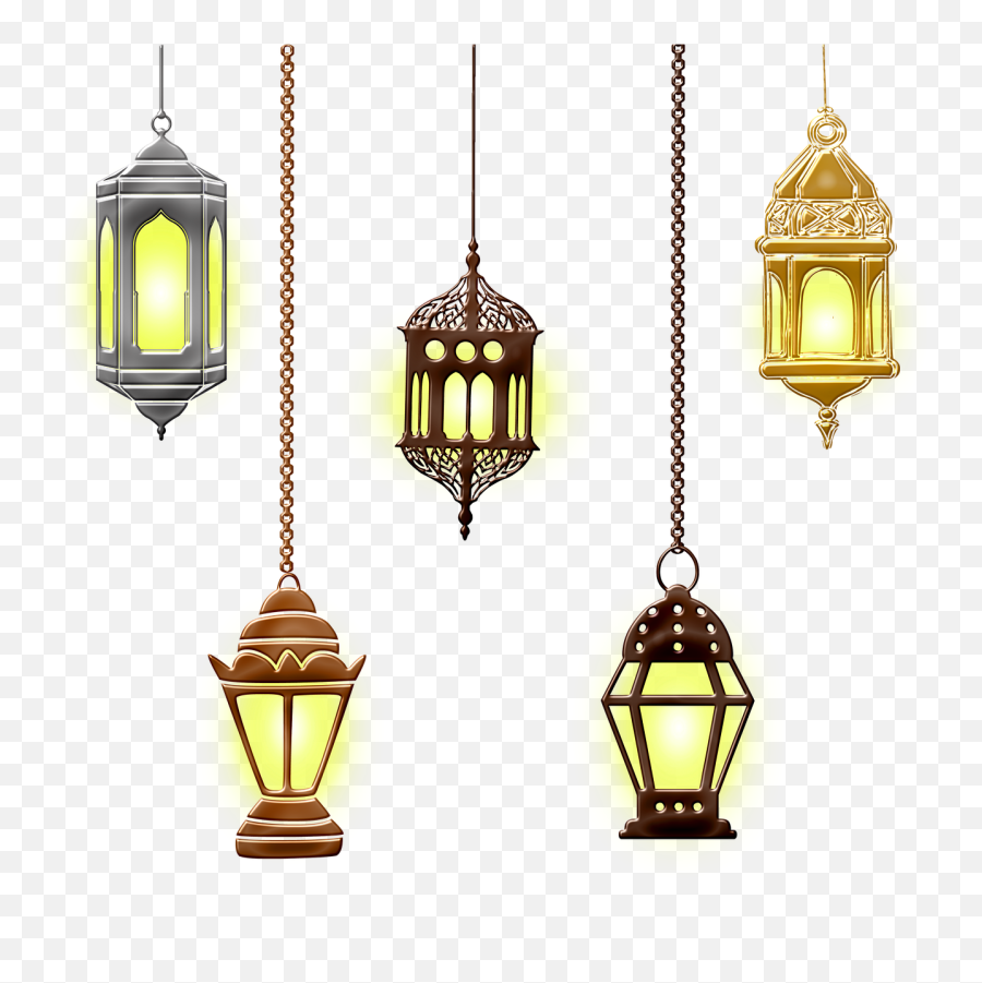 Islamic Lamps Lights Hanging Lamp - Vektor Lampu Ramadhan Png,Hanging Lights Png