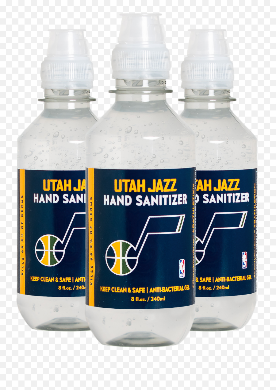 Utah Jazz Hand Sanitizer 8 Oz 3 Pack 24 Total Ounces - Dodgers Hand Sanitizer Png,Utah Jazz Logo Png