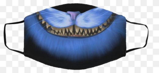 Cheshire Cat Smlie Face Mask - Ho Ho Holy Moly What A Year Png,Cheshire Cat Smile Png