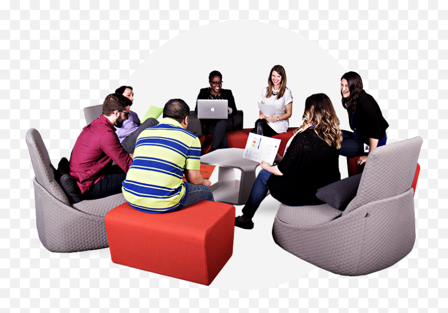 Digital Marketing Agency Rise Interactive - People Sitting Around Table Png,Person Sitting In Chair Back View Png
