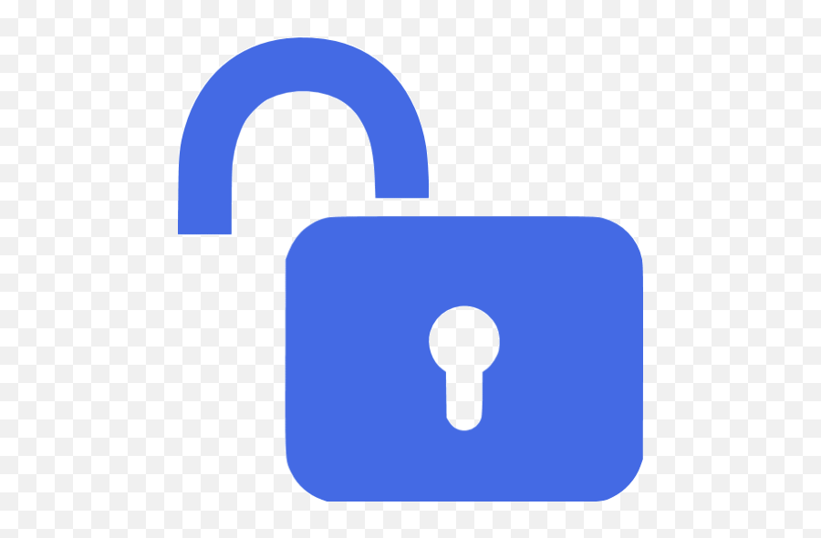 Royal Blue Unlock Icon - Icon Blue Lock Unlocked Png,Unlock Icon