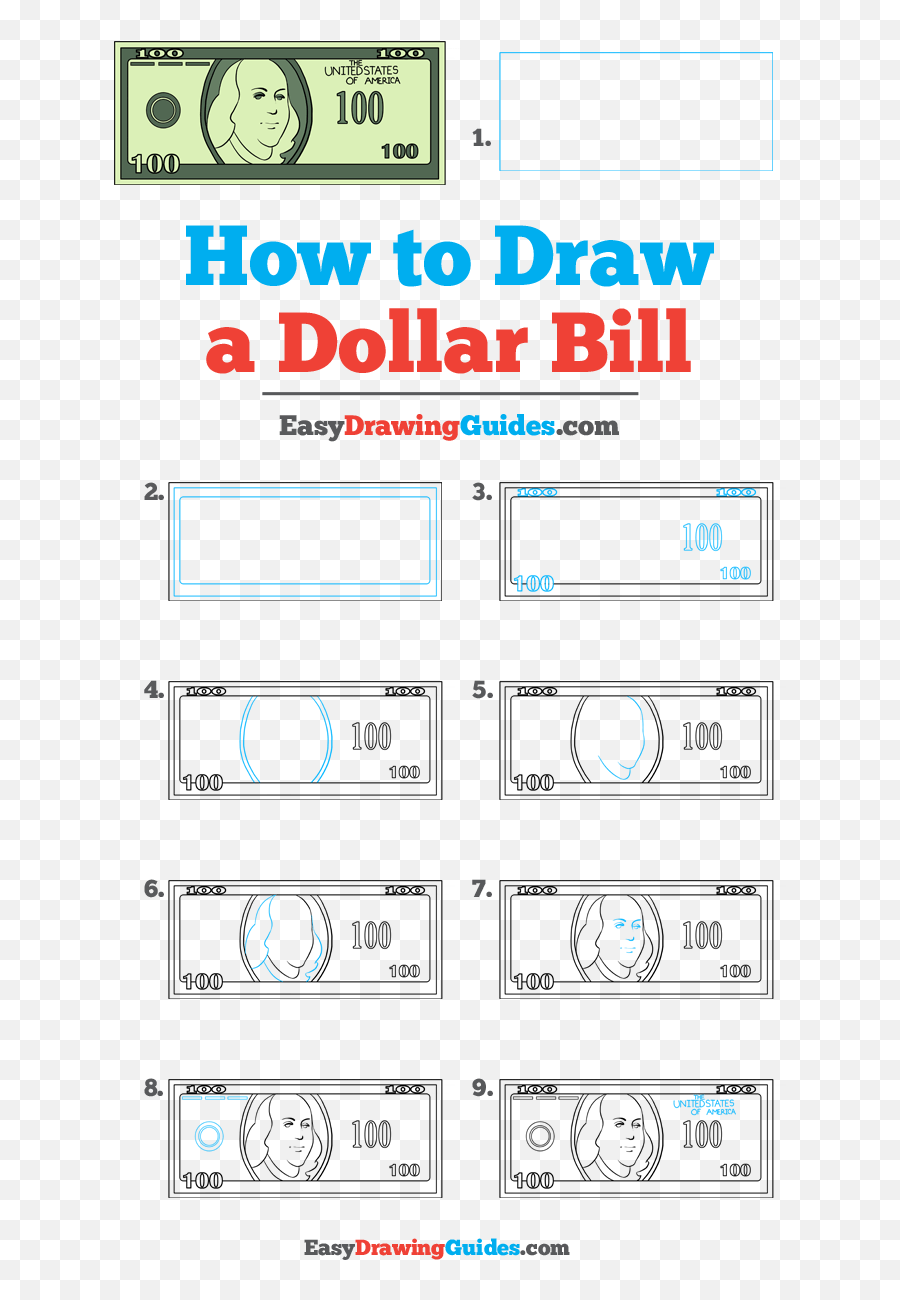 Simple Dollar Bill Drawing Easy - Draw A Dollar Bill Png,Simple Dollar Sign Icon