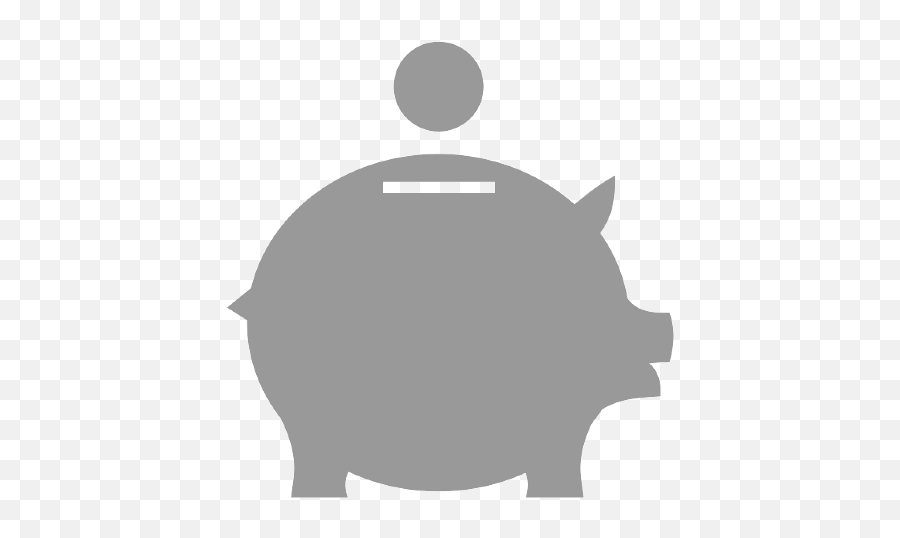 Download Hd Free Piggy Bank Icon Png - Grey Piggy Bank Icon Grey Piggy Bank Icon,Piggy Bank Png