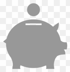 Download Hd Free Piggy Bank Icon Png - Grey