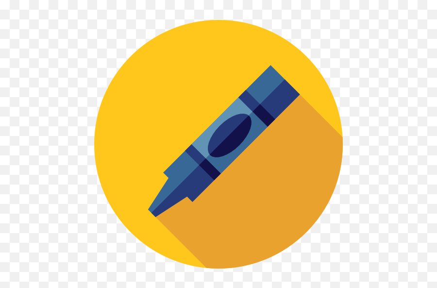 Free Icon Crayons - Crayon Icon Circle Png,Crayons Icon