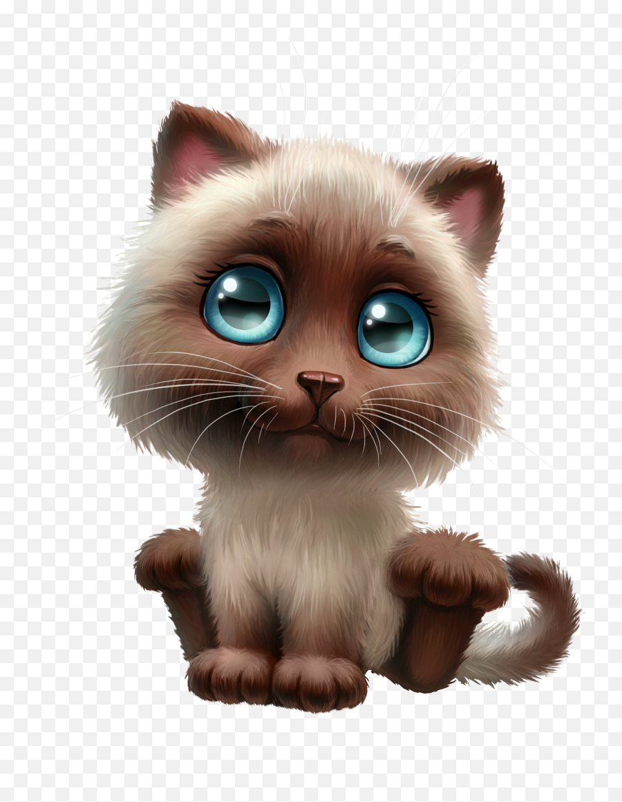 Sad Animals Transparent Png Clipart - Cute Siamese Cat Cartoon,Sad Cat Png