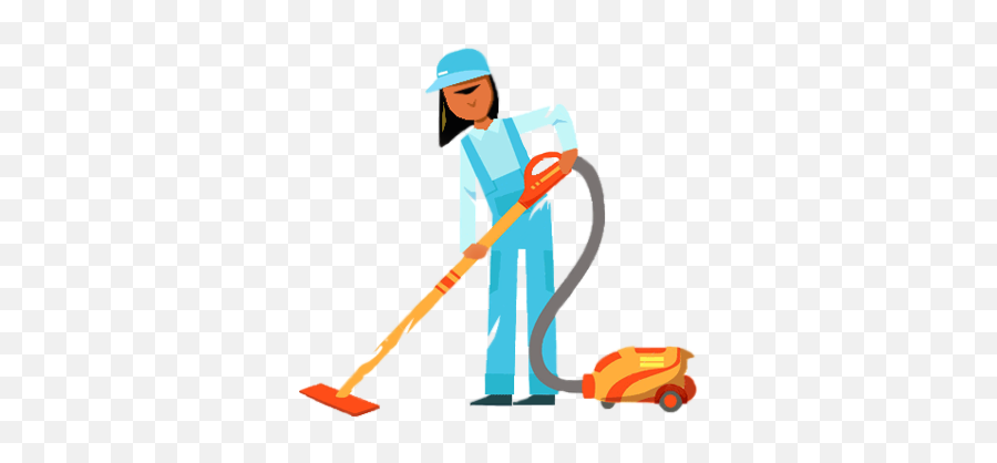 Download Hd Janitorial Service In Sri Lanka - Cleaning Person Using Vacuum Cleaner Drawing Png,Free Service Icon