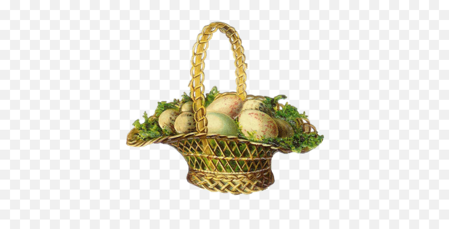 13 Easter Basket Psd Images - Vintage Easter Basket Png,Easter Basket Transparent