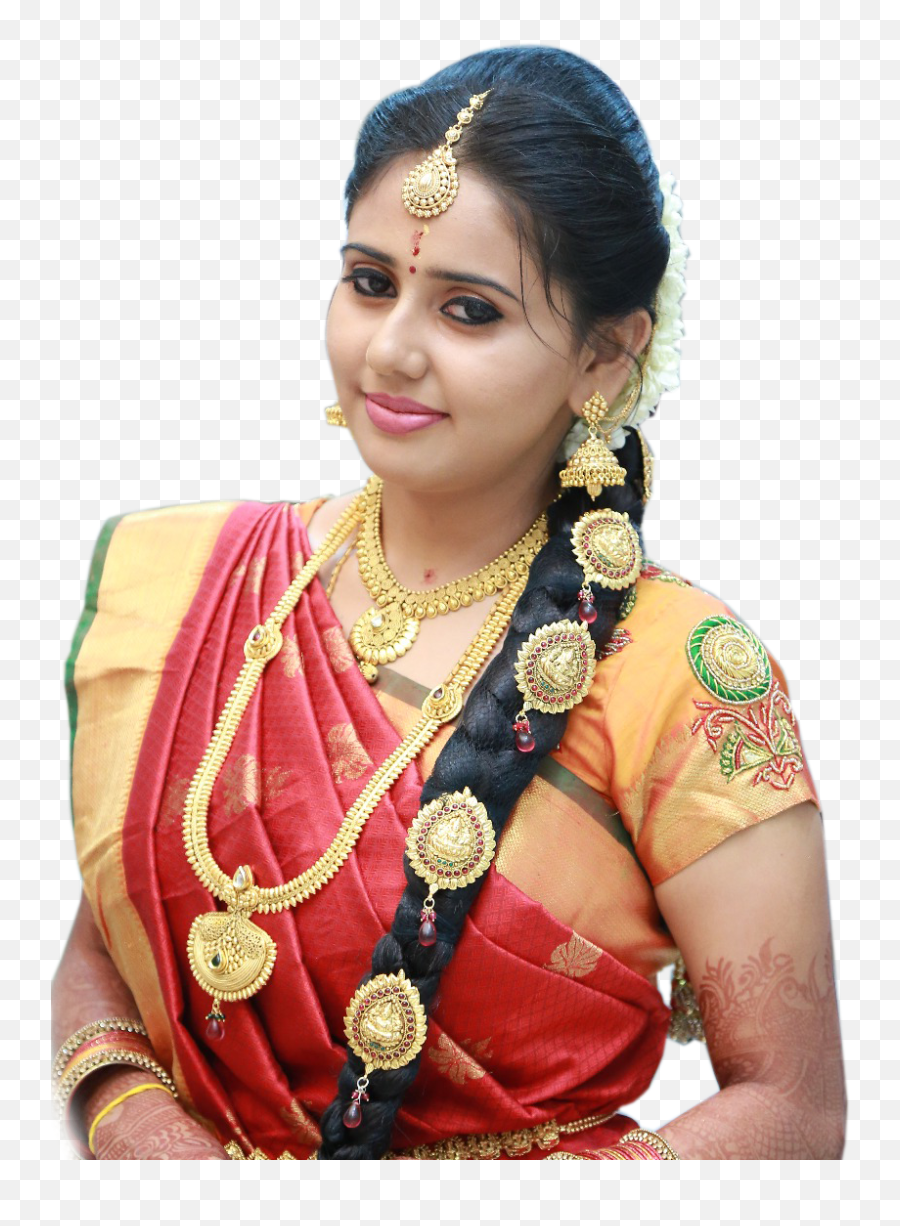 Female Models Png - Beautiful Traditional Bridal Silk Back Indian Wedding Girl Png,Models Png