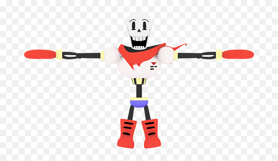 Edited - Papyrus Undertale T Pose Png,Papyrus Png