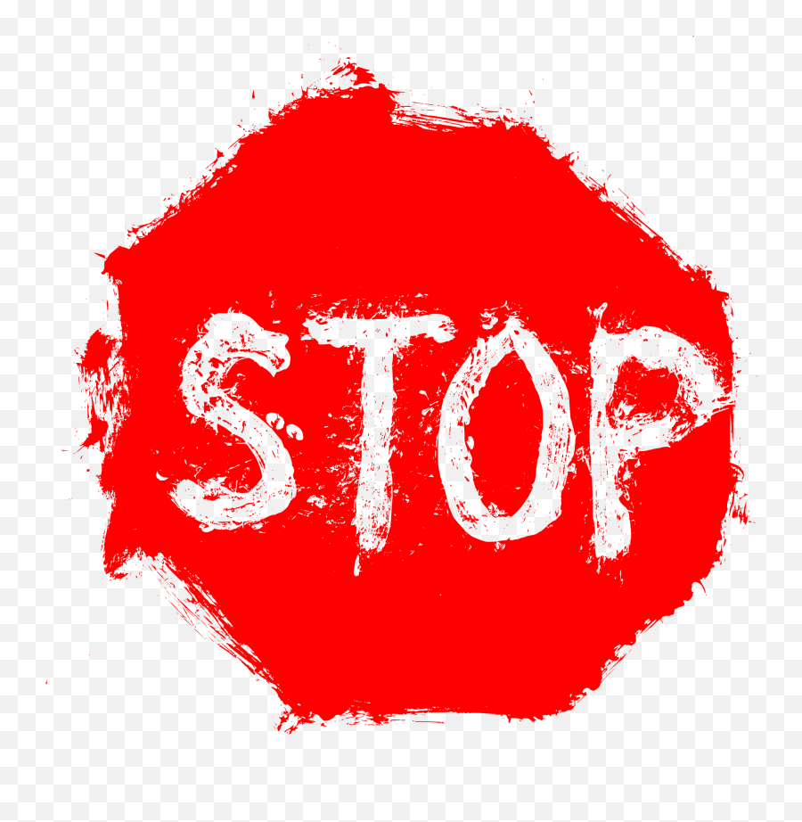 Grunge Stop Sign Transparent - Graphic Design Png,Stop Sign Transparent Background