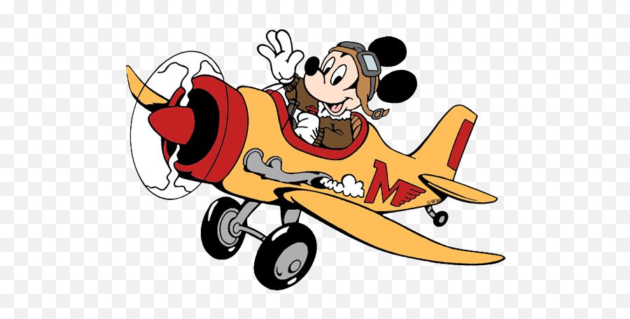 Disneyu0027s Mickey Mouse U2026 Clipart - Mickey Mouse In A Plane Png,Cartoon Airplane Png