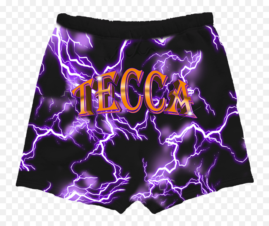 Tecca Lightning Shorts Purple Digital - We Love You Tecca Hoodie Png,Purple Lightning Png