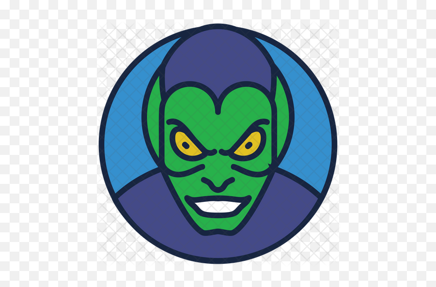 Green Goblin Icon Of Colored Outline - Cartoon Png,Green Goblin Png