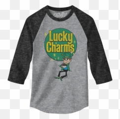 Lucky Charms Retro Logo 34 Sleeve Raglan Jersey T - Shirt Png,Lucky Charms Png