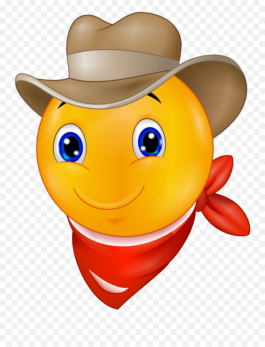 Cowboy Emoji Decal - Emoticono Sombrero Cowboy Png,Cowboy Emoji Png