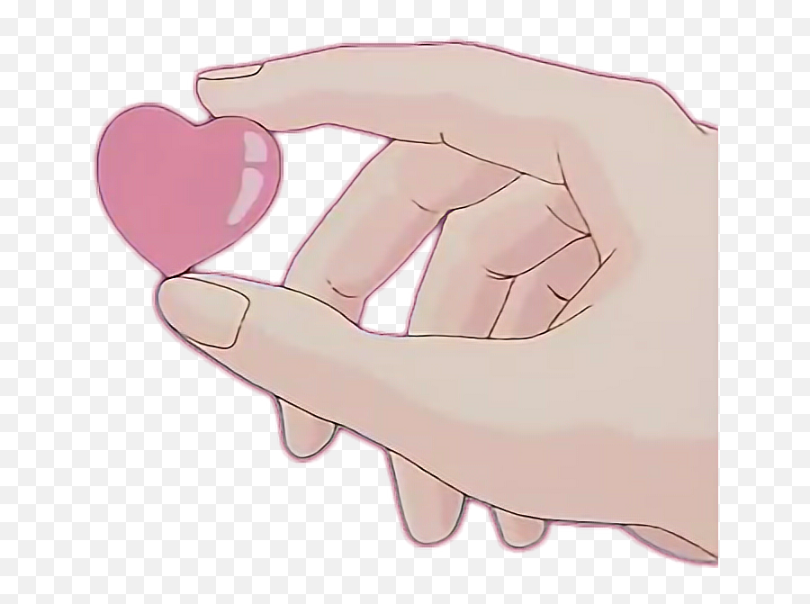 Tumblr Arm Hand Heart Art Anime - Aesthetic Heart Png,Anime Heart Png