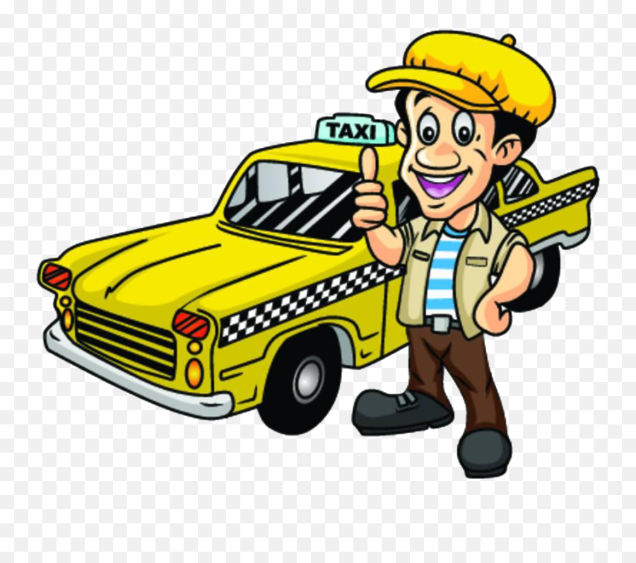 Taxi Driver Driving Clip Art - Taxi Driver Cartoon Png Taxi Driver Cartoon,Taxi Png