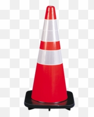 Traffic Cone 18 With Reflective Collars Png
