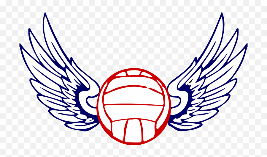 Volleyball Wings Falcon Logo School Mascot - Volleyball Wings Clip Art Png,Volleyball Logo