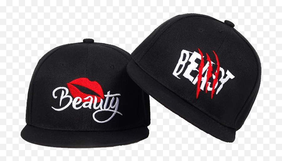 Beauty U0026 Beast Snapback Couple Lover - Baseball Cap Png,Beauty And The Beast Logo Png
