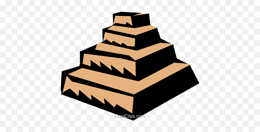 Step Pyramids Royalty Free Vector Clip Art Illustration - Step Pyramid Clipart Png,Pyramids Png