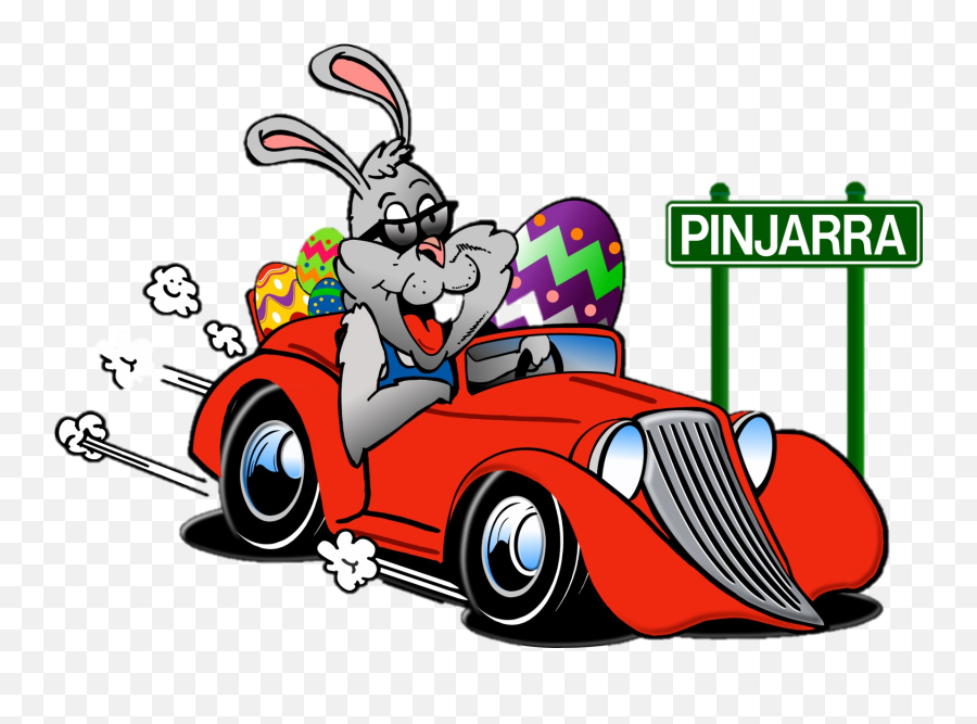 Download Easter Bunny Car - Hot Rod Easter Bunny Png Image Easter Bunny Car,Easter Bunny Png