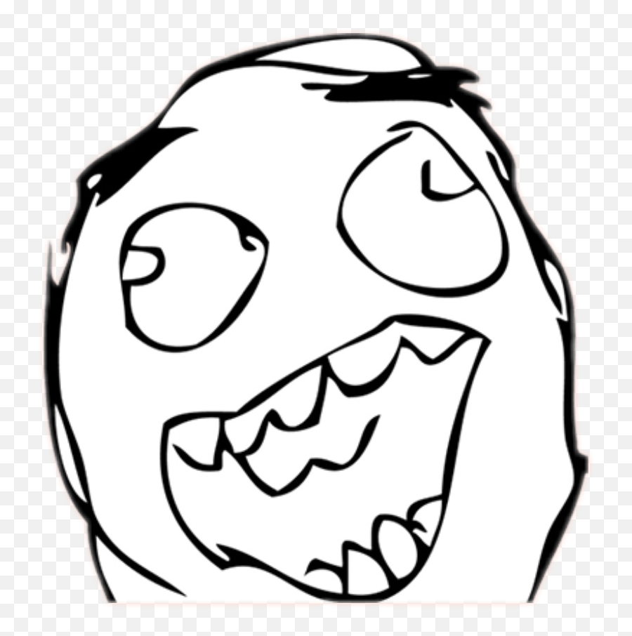 Download Hd Excited Face Meme Memesfreetoedit - Rage Faces Happy Troll Face Png,Memes Faces Png