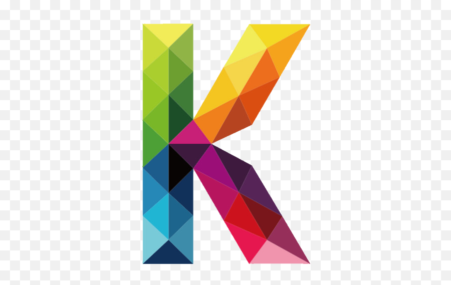 Letter K Png - Colorful K Letter Art,Kappa Transparent Background