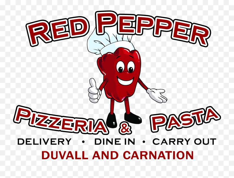Red Pizza Logo - Red Pepper Png,Cartoon Pizza Logo