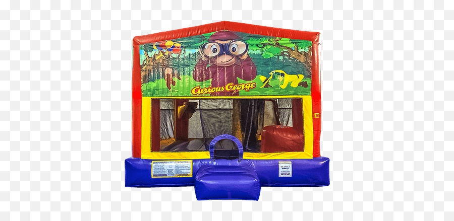 Curious George Bounce And Slide Combo For Rent Ny Clownscom - Inflatable Png,Curious George Png