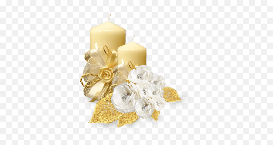 Wedding Golden Candle Transparent Png - Gold Christmas Candle Png,Candle Transparent Background