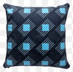 Blue Handcrafted Throw Pillow Boldbeat Textiles - Cushion Png,Pillow Transparent Background