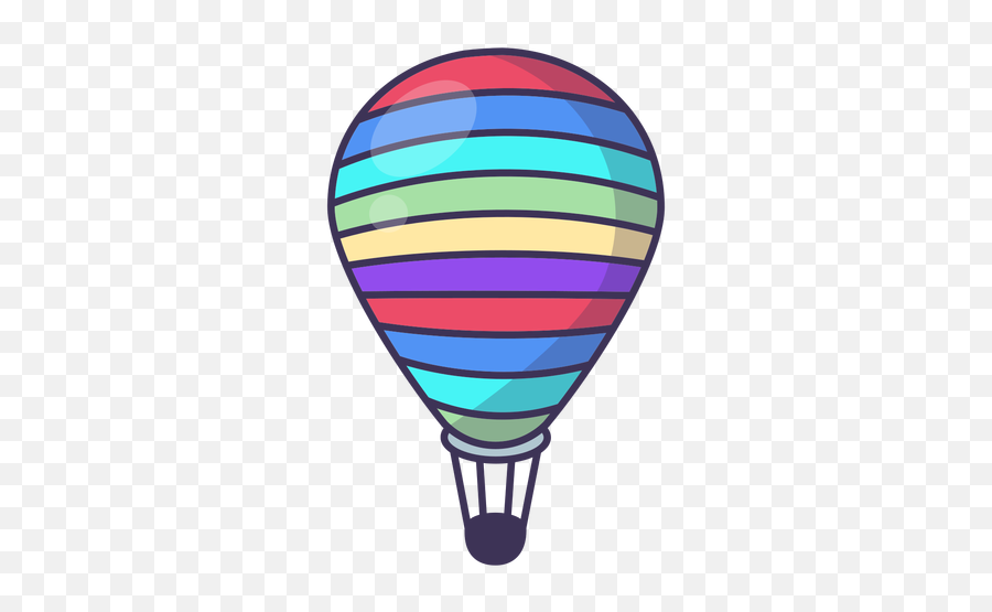 Striped Hot Air Balloon Icon - Transparent Png U0026 Svg Vector File Globos De Aire Png,Hot Air Balloon Transparent