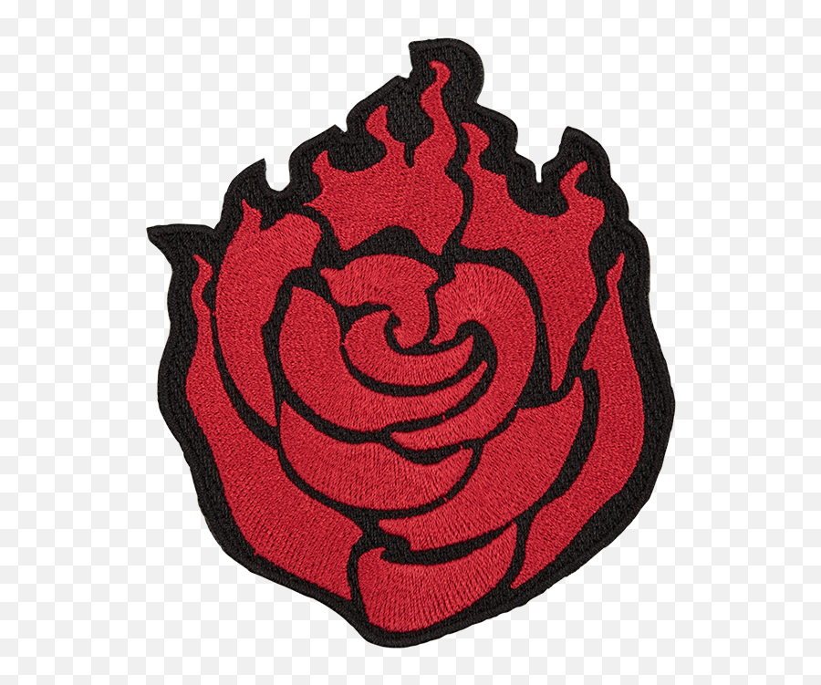 Rwby Ruby Rose Emblem Cosplay Patch U2013 Rooster Teeth Store - Summer Rose Rwby Symbol Png,Rooster Teeth Logo
