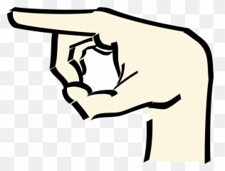Pointer Icon Left Hand Cartoon Direction - Pointing Hand Cartoon Png