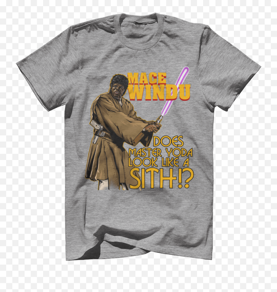 Mace Windu - Pulp Fiction Does Master Yoda Look Like A Switzerland Canada T Shirt Png,Mace Windu Png