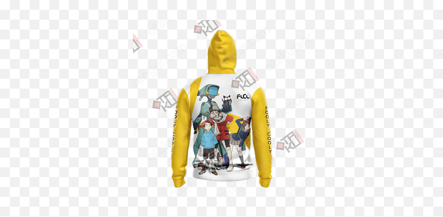 Flcl New Unisex Zip Up Hoodie Jacket - Otakuranger Long Sleeve Png,Flcl Png