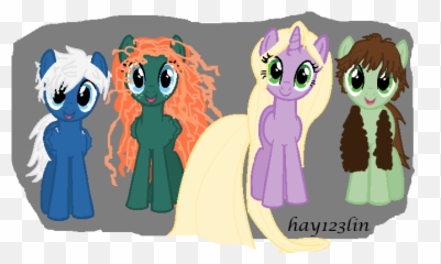 Hay123lin Rapunzel Pony Merida Mammal - Rise Of The Brave Tangled Frozen Dragons Drawings png