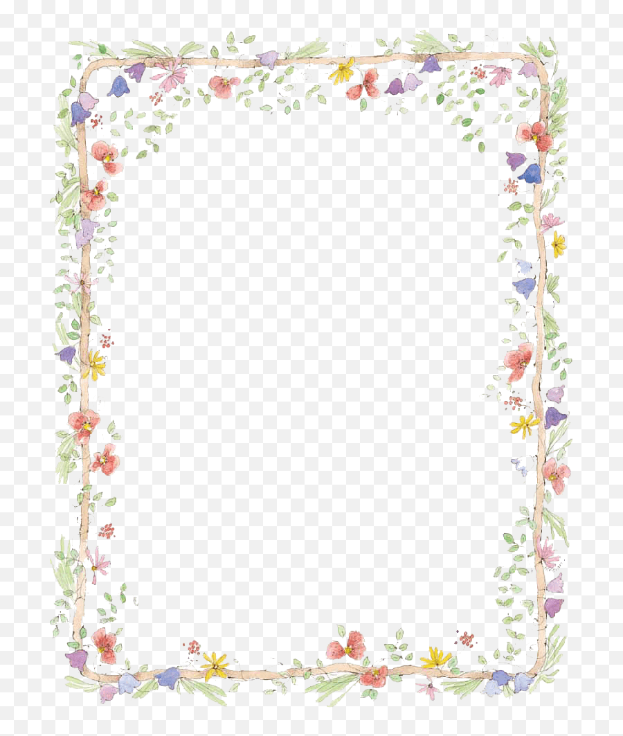 Download Transparent Photo Frames Png - Flower Border For Word,Frame Png Transparent