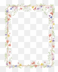 Download Transparent Photo Frames Png - Flower Border For Word,Frame Png Transparent
