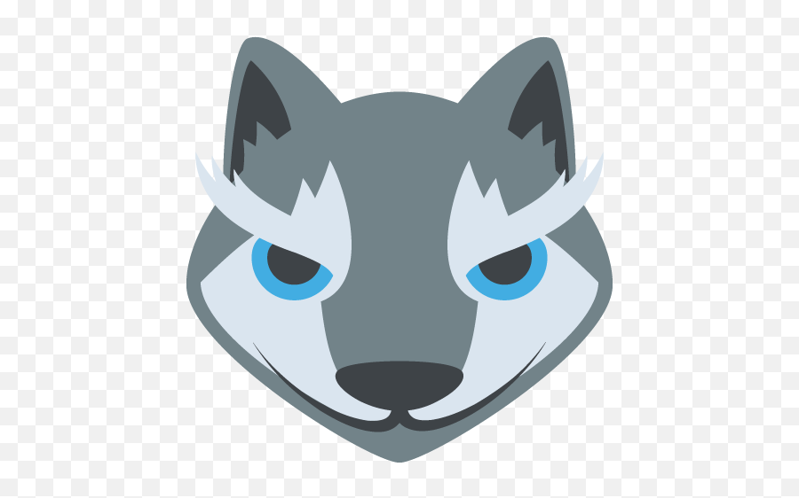 Wolf Face Emoji Vector Icon Png